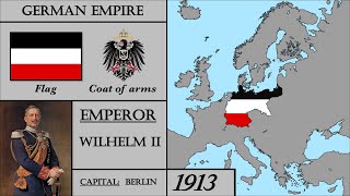 German Empire 18711918 History Every Year EUROPE ONLY [upl. by Ainimreh]