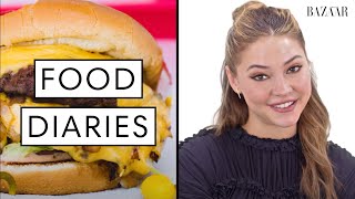 Everything Madelyn Cline Eats In A Day  Food Diaries  Harpers BAZAAR [upl. by Vivia827]