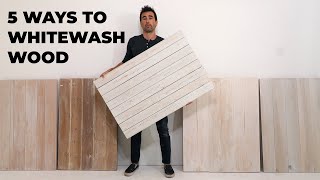 5 DIY White Wash Finishes for Wood [upl. by Sumer384]