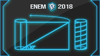 Enem questão do cilindro e faixa retangular Prova Enem 2018 Voltas no Cilindro [upl. by Goldshell407]