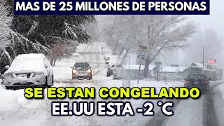 UNA MEGA TORMENTA INVERNAL ACABA DE ENTRAR A EEUU CASAS Y COCHES BAJO LA NIEVE MILLONES EN ALERTA [upl. by Lahsram]