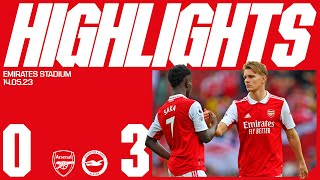 HIGHLIGHTS  Arsenal 03 Brighton amp Hove Albion  Premier League [upl. by Anayik]