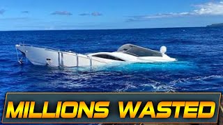 RICH IDIOT SINKS HIS 145 MILLION YACHT  HAULOVER INLET BOATS  BOAT ZONE [upl. by Elodia]