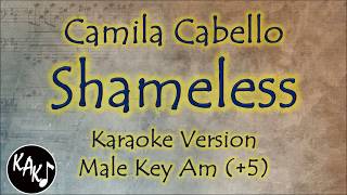 Camila Cabello  Shameless Karaoke Instrumental Lyrics Cover Male Key Am [upl. by Yrian848]