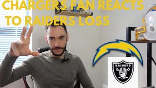 UK Chargers fan reacts to TNF loss to the Raiders [upl. by Kirtap]