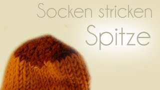 Socken stricken Teil 6 Spitze [upl. by Nylasor]