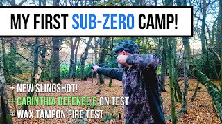 SOLO camping in 2c  Carinthia Defence 6 test  New SLINGSHOT  Fire testing TAMPON FIRELIGHTER [upl. by Eerak]