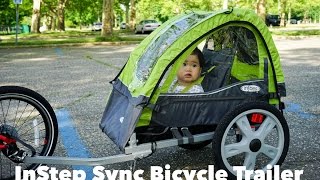 InStep Sync Bicycle Trailer Review Attached to a Folding Bike [upl. by Coonan679]