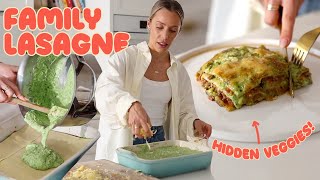 my PERFECT family dinner how to cook my veggiepacked beef lasagne [upl. by Eirallih199]