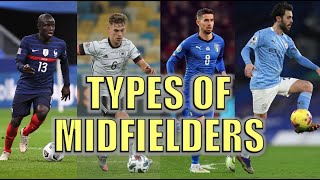 5 Types of Midfielders in Soccer [upl. by Myrwyn]