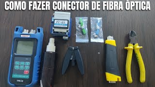 fibra óptica como fazer conector [upl. by Oigroeg]