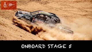 ONBOARD STAGE 5  Benediktas Vanagas  Dakar 2019 [upl. by Anaher]