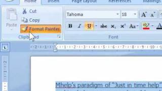 How to use Format Painter to copy formatting from one piece of text to another [upl. by Chouest]