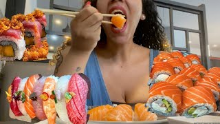 SUSHI MUKBANG ITA 🍣 ABBUFFATA AL SUSHI STAVAMO SCOPPIANDO😱 [upl. by Sheeree925]