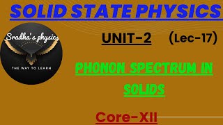 phonon spectrum in solids।। solid state physics।।bsc msc physics।। [upl. by Reisfield]