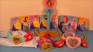 2008 WALT DISNEYS PRINCESS SET OF 8 DRESS UP McDONALDS HAPPY MEAL COLLECTION VIDEO REVIEW [upl. by Cummine412]