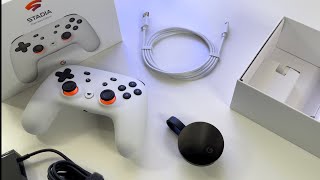 STADIA Premiere Edition console Stadia Controller amp chromecast ultra  unboxing review 4K HDR [upl. by Aridaj]