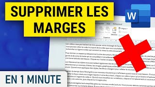 SUPPRIMER les marges dimpressions dans Word [upl. by Davide]