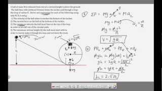 Ch 7  Circular Motion Loop The Loop Problem [upl. by Itisahc]