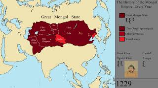 The History of the Mongol Empire Every Year [upl. by Enram99]