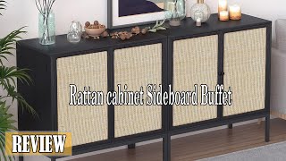 Rattan cabinet Sideboard Buffet Review  A sideboard with handmade natural rattan doors [upl. by Janicki597]