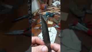 Old saw knife knife handmade knifmaking nóż best top [upl. by Hadihsar807]