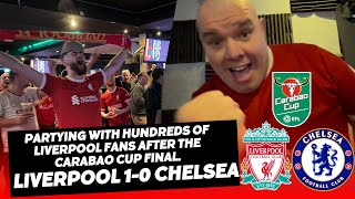 Partying with Hundreds of Liverpool fans after the Carabao Cup Final [upl. by Aynatan]