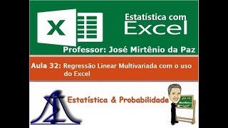 Aula 32 Regressão Linear Multivariada com Excel [upl. by Assirod]