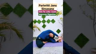 Parivritti Janu Sirsasana  How to do Revolved HeadtoKnee Pose  Steps  Benefits shortsyoga [upl. by Yerggoeg739]