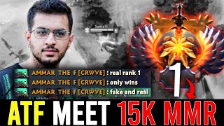 when ATF meet the first 15K MMR in dota 2  quotREAL RANK 1 ONLY WINSquot [upl. by Enyrehtak]