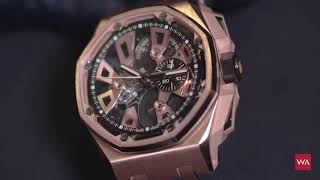 SIHH 2018 Introducing the Royal Oak Offshore Tourbillon Chronograph by Audemars Piguet [upl. by Alius]