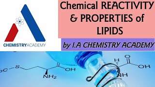 Physical and Chemical Properties of Lipids Iodine and Acid number of Lipids Grade 12 [upl. by Nomyad]