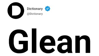 Glean Meaning In English [upl. by Nosyla]