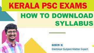 HOW TO DOWNLOAD KERALA PSC EXAM SYLLABUS [upl. by Drof]