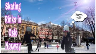 ICE SKATING RINKS IN OSLOHAPPY FEET Amhie Vill vlog15 [upl. by Arbrab]