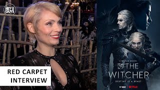 The Witcher Season 2  MyAnna Buring on returning to make the world of The Witcher bigger [upl. by Aidni152]