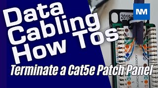 How to Terminate a Cat5e Patch Panel Cat5e Punch down [upl. by Ludlow]