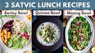 3 Easy amp Healthy Satvic Lunch Recipes Barley Bowl  Coco Quinoa Bowl  Moong Bowl [upl. by Anse305]