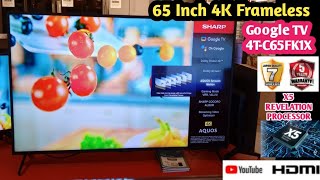 REVIEW LED TV 65 Inch 4K Frameless Google TV 4TC65FK1X sharp review [upl. by Mareah614]