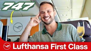 Flying 1st Class on Lufthansas 747  Flight Review [upl. by Nyrmac]