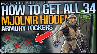 Halo Infinite All 34 SECRET Campaign Mjolnir Armory Locker Locations  Multiplayer Cosmetics Guide [upl. by Daveta978]