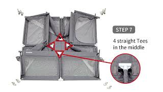 Instruction video Doradotey Playpen WL001 large baby playpen [upl. by Hesketh696]