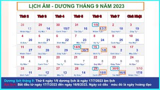 Lịch âm dương vạn niên tháng 6 năm 2023 và những ngày lễ tháng 62023 [upl. by Candice]