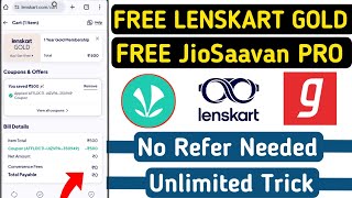 Free Lenskart Gold Membership  Free JioSaavan Pro  Best App For Free OTT Subscriptions [upl. by Lamek]