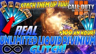 Black Ops 3 Glitches REAL UNLIMITED LIQUID DIVINIUM GLITCH STACK THEM AND MAKE 100 EVERY TIME [upl. by Grussing]