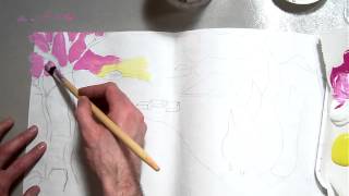 Fauvism Landscape Painting quotbig shapes with bright colorsquot part 27MOV [upl. by Nobell593]