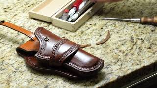 How To Craft a 1911 Leather Holster  EASY  Hellhound Original [upl. by Calley]