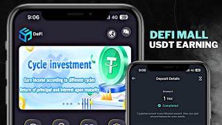 Defi Mall  Latest Usdt Earning Site  Free 2000 USDT  Usdt Earning Site  Cloud Mining [upl. by Akkina]