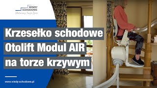 Jak działa krzesełko schodowe Winda schodowe Otolift Modul AIR na torze krzywoliniowym [upl. by Lusa]