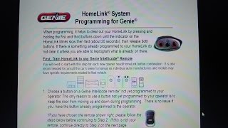 HomeLink to Genie Program Instructions PDFsave [upl. by Sandi137]